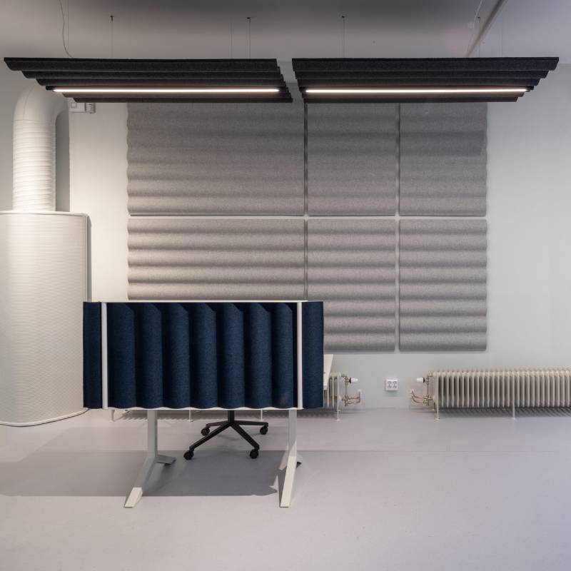  - Abstracta Scala Ceiling Acoustic Absorber Raft - Muffle Acoustics Limited 