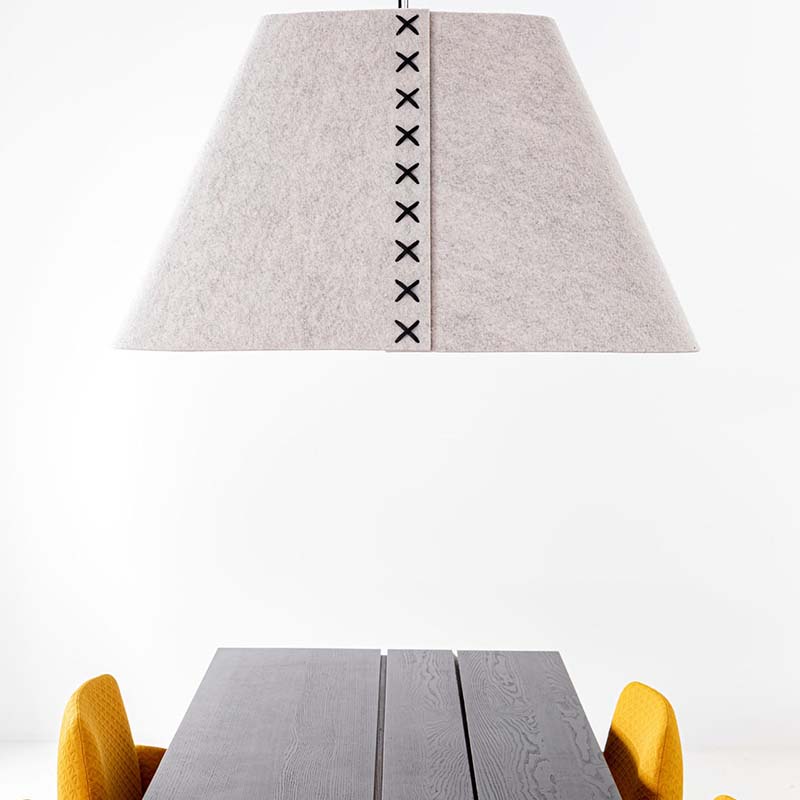 BuzziSpace BuzziShade Acoustic Pendant Light - Square Retrofit - Muffle Acoustics Limited