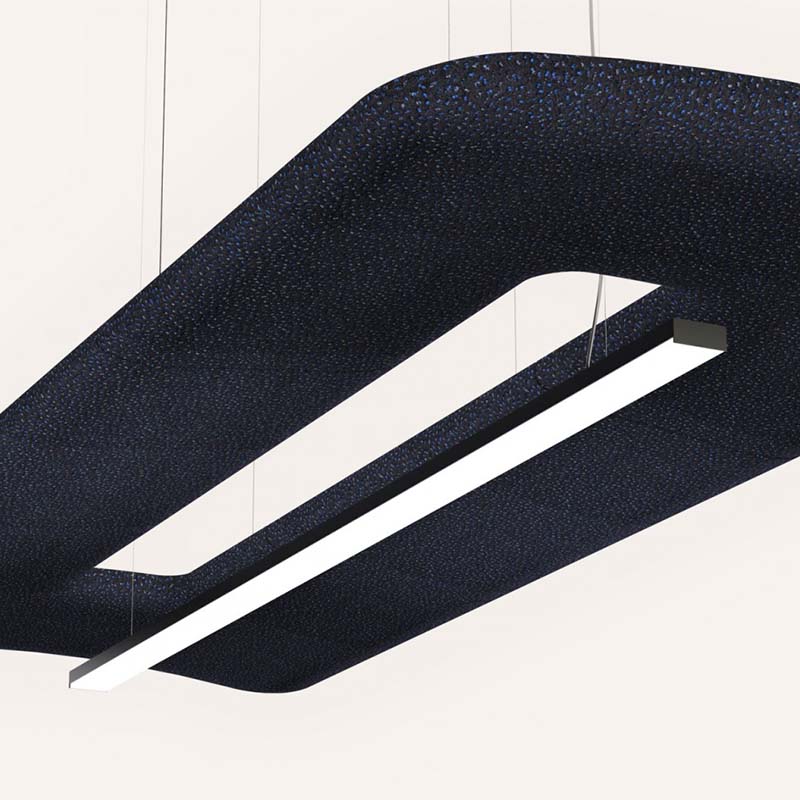 BuzziSpace BuzziZepp Acoustic Ceiling Light - LED Line - Muffle Acoustics Limited