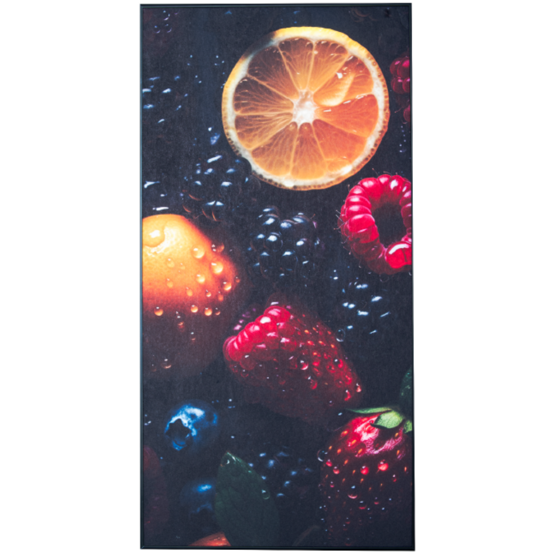 Muffleprint artwork featuring an array of fruits and berries