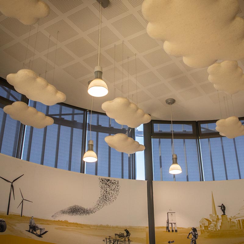 The Woolly Shepherd Acoustic Sound Cloud Suspended Ceiling Absorber - Muffle Acoustics Limited