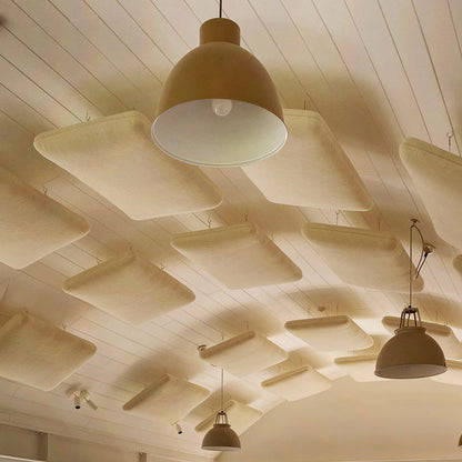Woolly Shepherd Suspended Rectangle Acoustic Ceiling Absorbers - Muffle Acoustics Limited